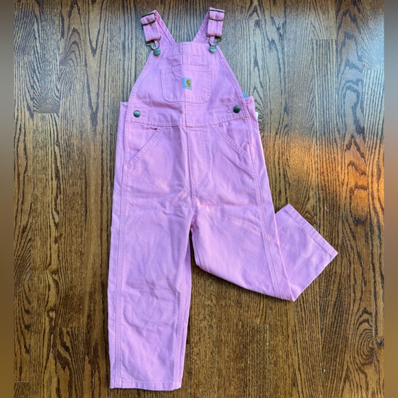 NEW Carhartt Pink Bib Overalls 3T - Picture 1 of 7
